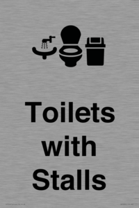 Toilets: Stalls and Wash Basin with Sanitary Bin